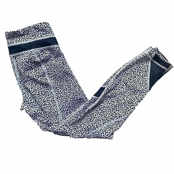 Lululemon Inspire Tight II 7/8 Yoga Legging Black & White With Mesh Women Size 4 - Picture 4 of 14